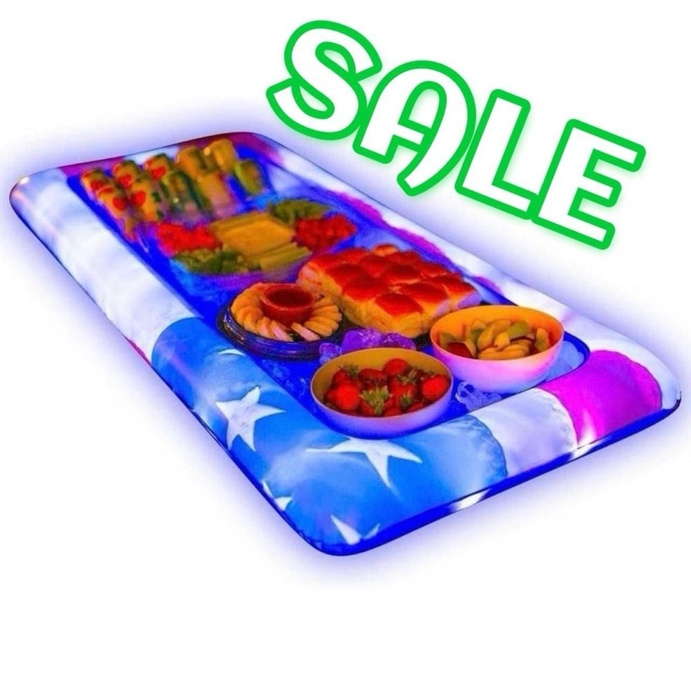 ‼️FINAL CLEARANCE SALE‼️ LED Stars & Stripes 4ft Inflatable Buffet Cooler NEW